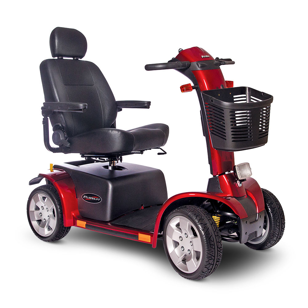 pursuit xl heavy duty 4 wheel outside exterior outdoor 400 Pound weight capaPride electric senior scooter
